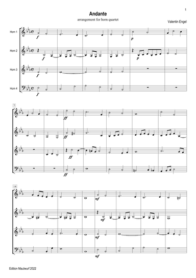 Andante (arr. Edition Maulwurf)