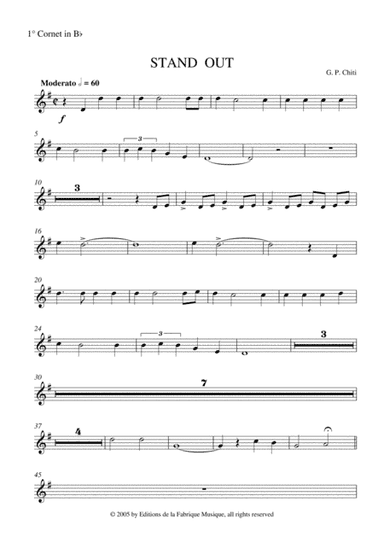 Gian Paolo Chiti: Standout for intermediate concert band: 1st Bb cornet part