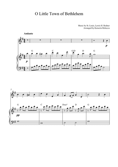 O Little Town of Bethlehem (arr. Kaiserin Rebecca)
