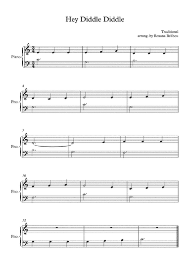 Hey Diddle Diddle (arr. Roxana Belibou)