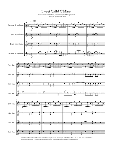 Sweet Child O' Mine (arr. Matthew pyeon)