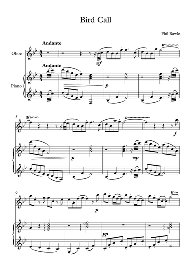 Bird Call - Oboe and Piano