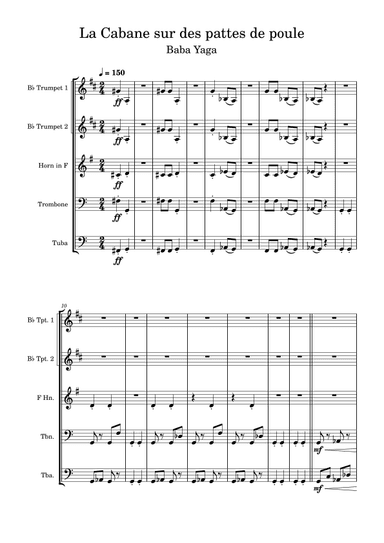 La Cabane sur des pattes de poule (Baba Yaga) - Pictures at an Exhibition (arr. Edward Fall)