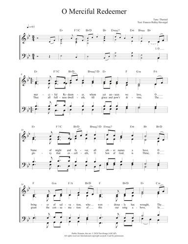 O Merciful Redeemer (Thaxted) (arr. Travis J. Gandy)