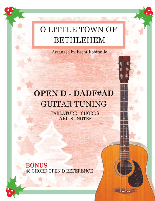 O Little Town of Bethlehem - Open D Guitar (arr. Brent Robitaille)