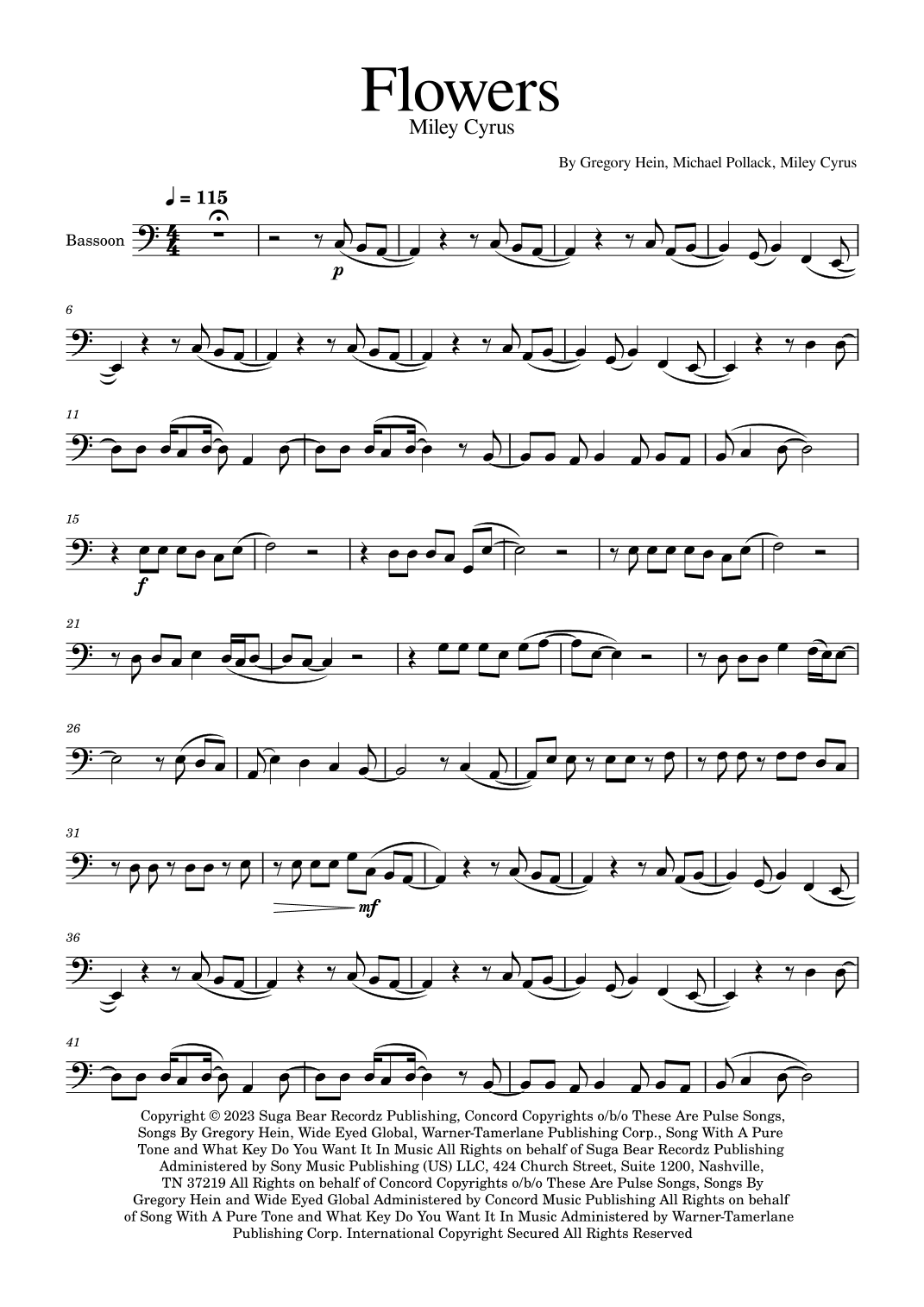 Flowers (arr. Golden Skull Editions)