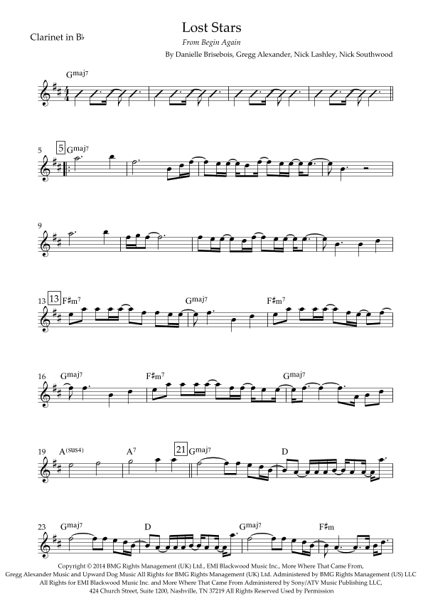 Lost Stars (arr. Fabio Britto)