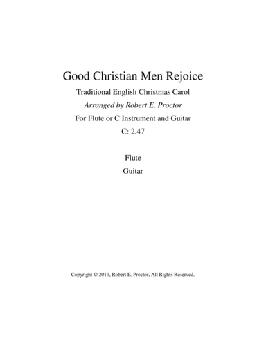 Good Christian Men Rejoice for Flute and Guitar (arr. Robert E. Proctor)