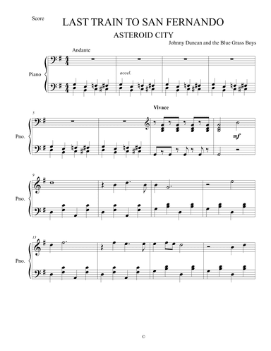Last Train To San Fernando (arr. Esther Lindeboom)