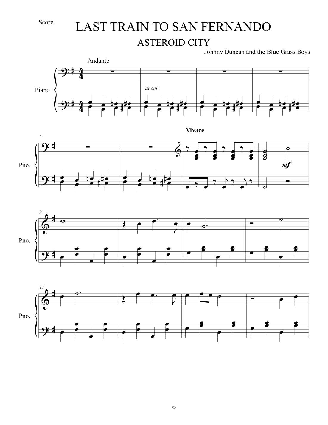 Last Train To San Fernando (arr. Esther Lindeboom)