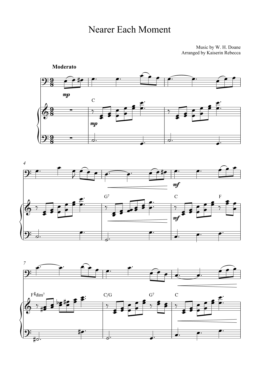 Nearer Each Moment (arr. Kaiserin Rebecca)