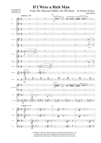 If I Were A Rich Man (arr. arrange by Oleksiy Bazhenov)