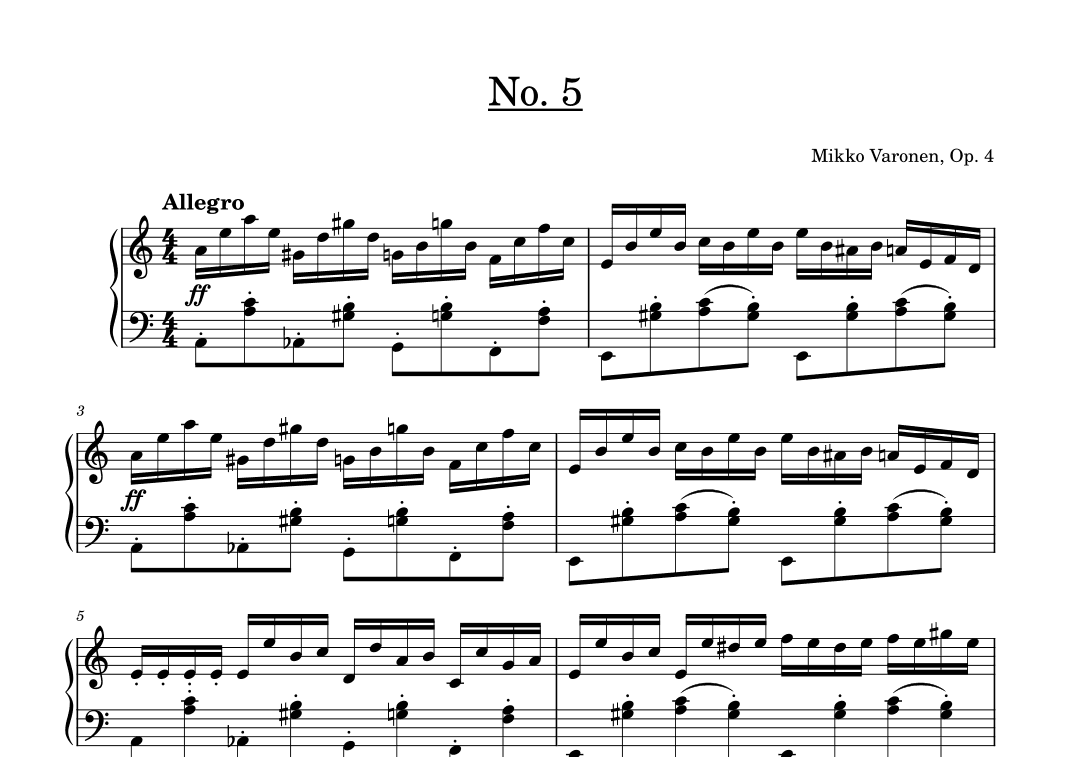 Five Études Op. 4, No. 5