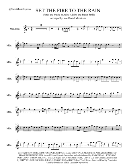 Set Fire To The Rain (arr. Jose Daniel Morales A.)