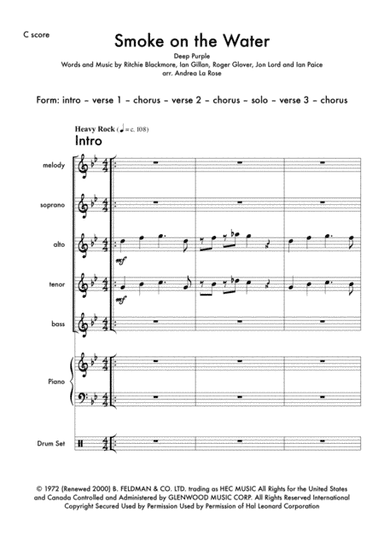 Smoke On The Water (arr. Andrea La Rose)