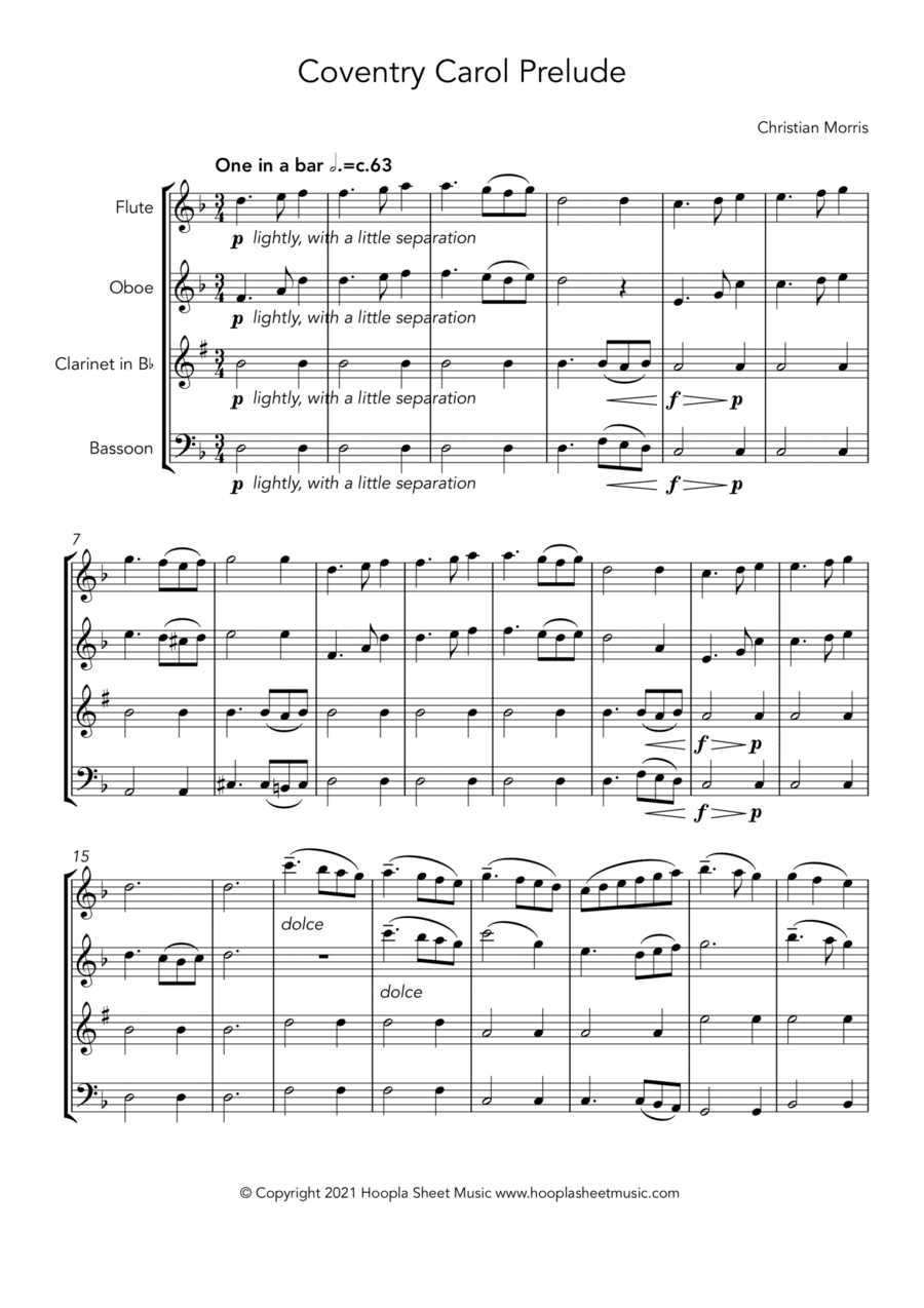 Coventry Carol Prelude (arr. Hoopla Sheet Music)