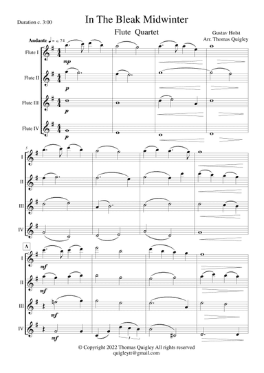 In The Bleak Midwinter (arr. Thomas Quigley)