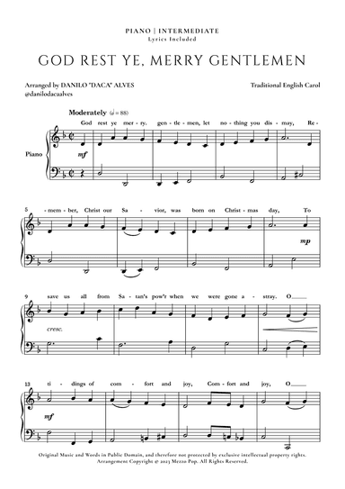 God Rest Ye Merry Gentlemen (arr. Danilo "Daca" Alves)