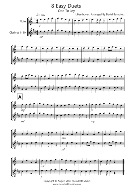 8 Duets for Flute And Clarinet (arr. David Burndrett)