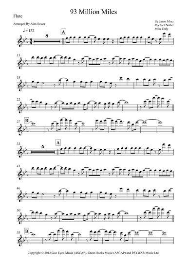 93 Million Miles (arr. Alex Souza)