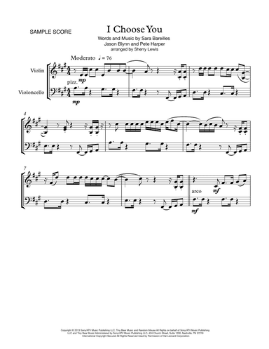I Choose You (arr. Sherry Lewis)
