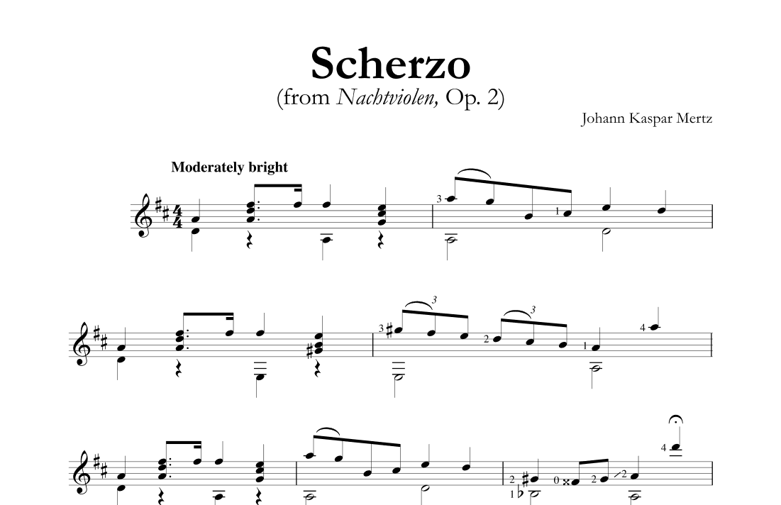 Scherzo (from Nachtviolen, Op. 2) (arr. Johann Kaspar Mertz)