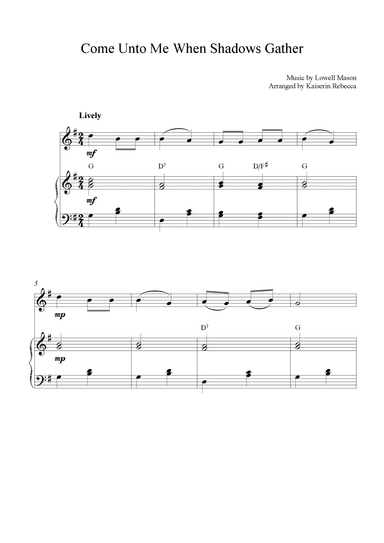 Come Unto Me When Shadows Gather (arr. Kaiserin Rebecca)