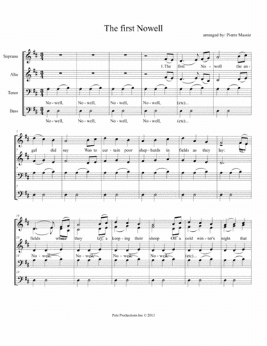 The First Nowell (arr. Pierre Massie)