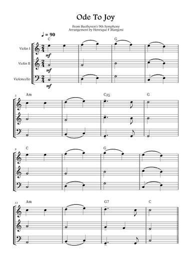 Ode To Joy (arr. Henrique F Mangoni)