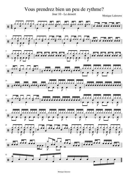 Vous prendrez bien un peu de rythme? Menu 10 complet et bass track with drums 3 tempi