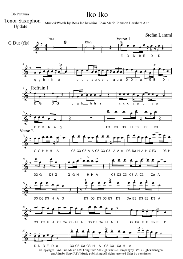 Iko Iko (arr. Stefan Lamml)