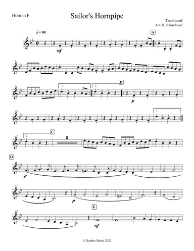 Sailor's Hornpipe (arr. Robert Whitehead)