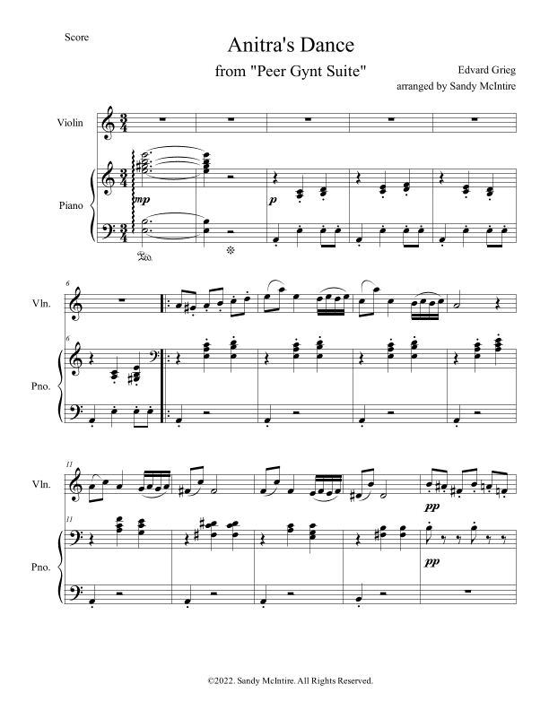 Anitra's Dance (arr. Sandy McIntire)