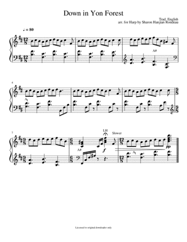 Down in Yon Forest (arr. Sharon Hanjian Rondeau)