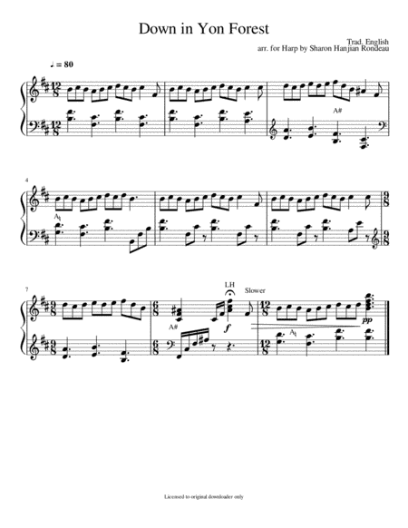 Down in Yon Forest (arr. Sharon Hanjian Rondeau)