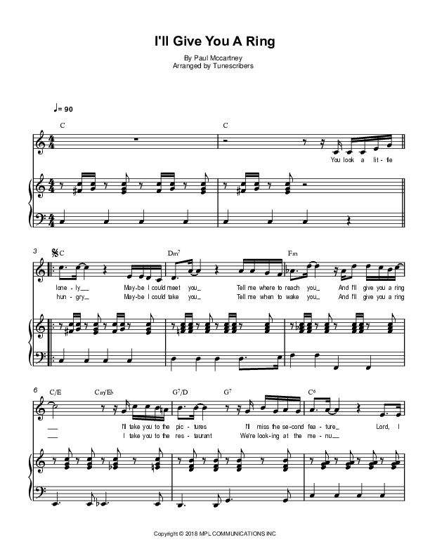 I'll Give You A Ring (arr. Tunescribers)