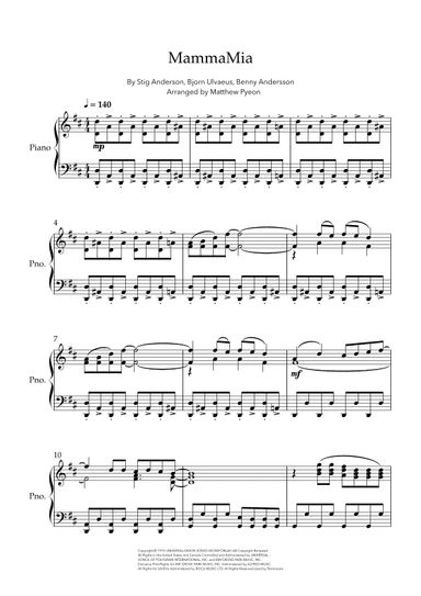 Mamma Mia (arr. Matthew pyeon)