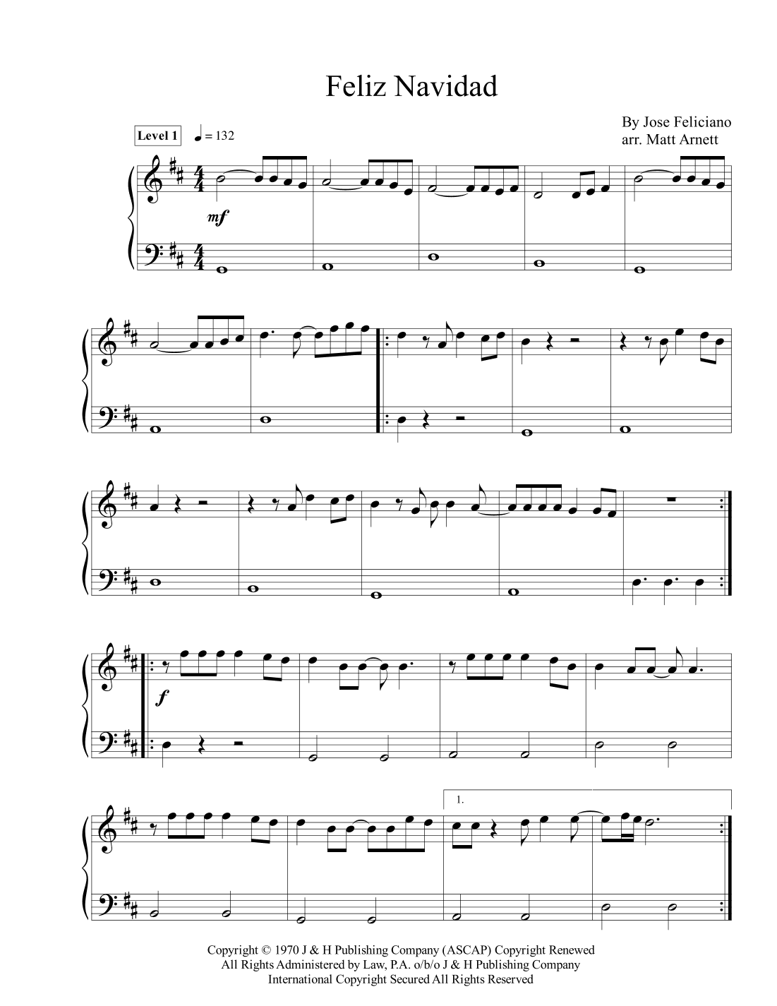 Feliz Navidad (arr. Matt)