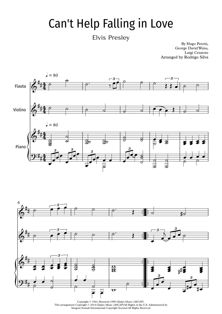 Can't Help Falling In Love (arr. Rodrigo Silva)