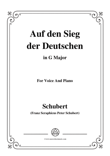 Schubert-Auf den Sieg der Deutschen,in G Major,for Voice,2 Violins&Cello (arr. MSM)