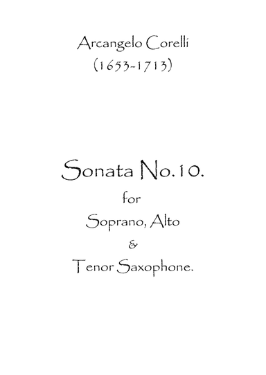 Sonata No.10 (arr. Spence Bundy)