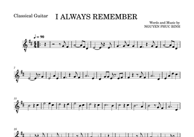I ALWAYS REMEMBER (arr. NPB)