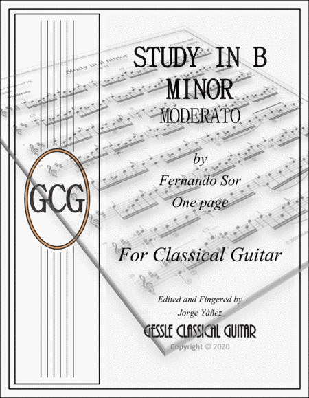 Moderato - Study for guitar in B minor by Fernando Sor (arr. Jorge Yáñez)