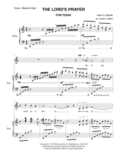 The Lord's Prayer (arr. Jantz A. Black)