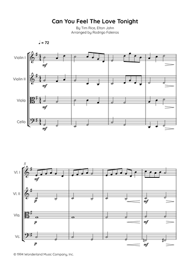 Can You Feel The Love Tonight (arr. Rodrigo Faleiros)