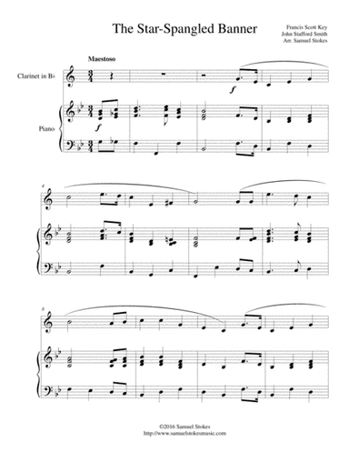 The Star-Spangled Banner - for clarinet and piano (arr. Samuel Stokes)