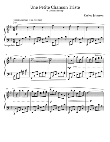 Une Petite Chanson Triste