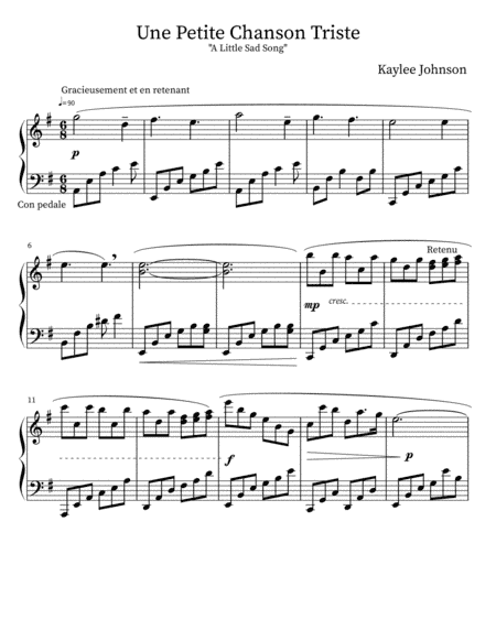 Une Petite Chanson Triste