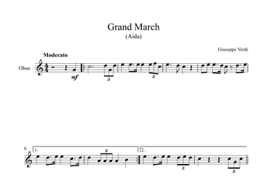 Grand March (Aida) - Giuseppe Verdi (Oboe) (arr. Digital Book Music)