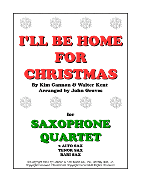 I'll Be Home For Christmas (arr. John Groves)